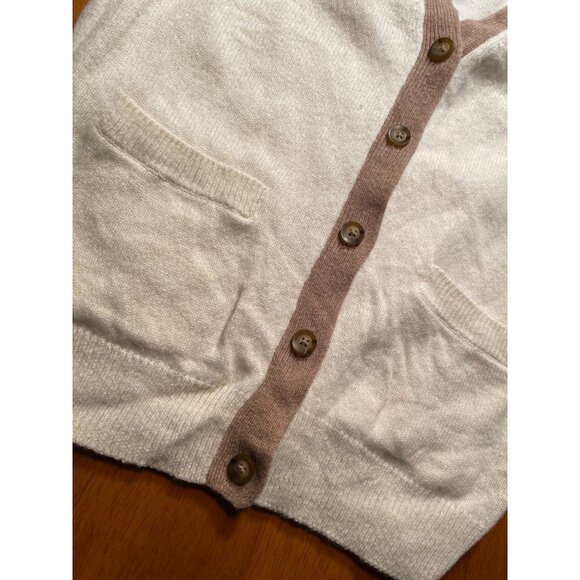 Madewell Womens Merino Wool Colorblock Cardigan Sweater S  Acadamia Corpcore - Picture 7 of 9